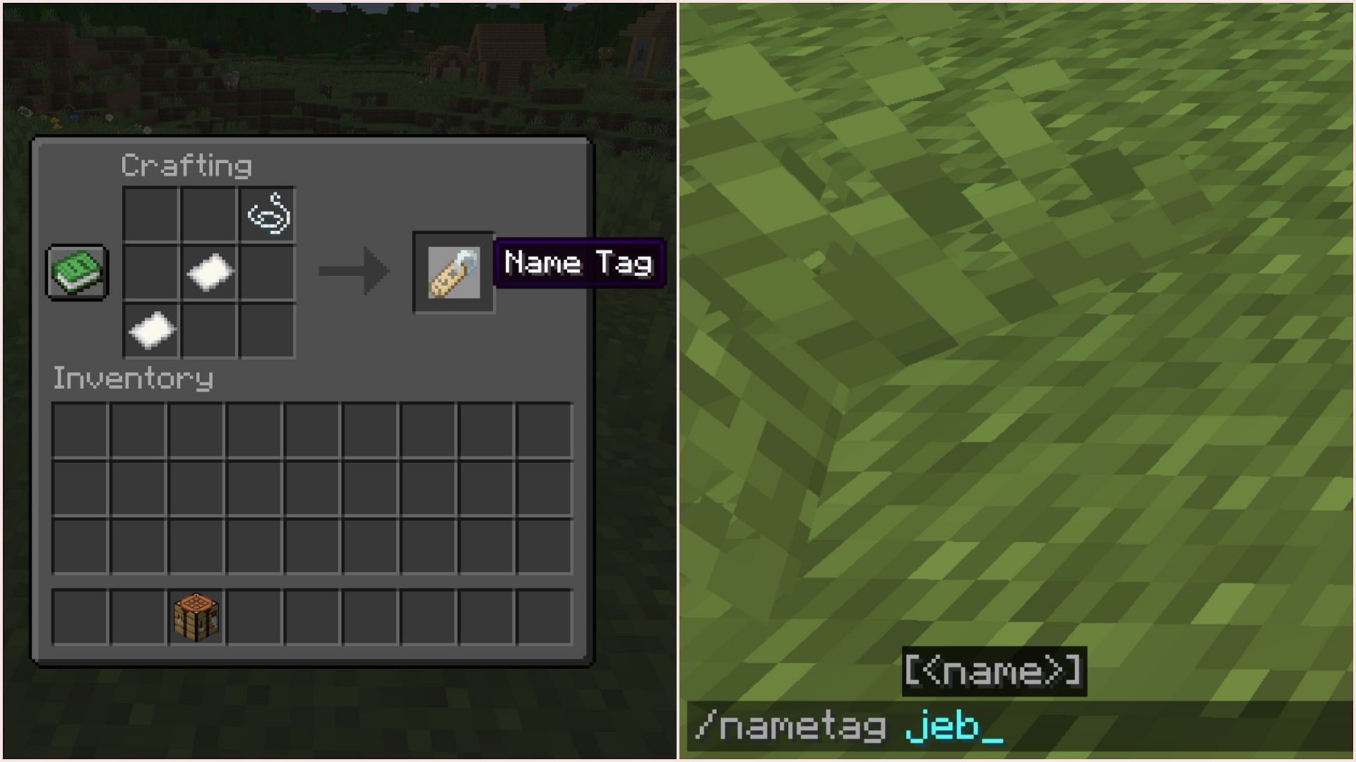 Name Tag Tweaks brings various unique features to name tags (Image via Sportskeeda Gaming || Mojang Studios)